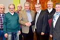 Im Bild von links Klaus-Peter Piel, Walter Wenisch, stellvertretender Vorsitzender Friedrich Merker, Manfred Porr, WVV-Geschäftsführer Thomas Schäfer, Roland Wagner und Vorsitzender Hubert Schwinn.