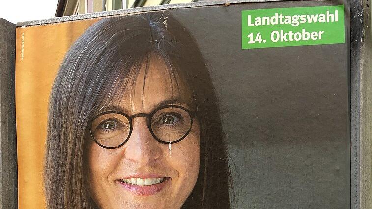 Wahlwerbung von Barbara Becker (CSU). Der Spruch &bdquo;Das kriegen wir gebeckert&ldquo; stammt von einem Kunden der Unternehmensberaterin.