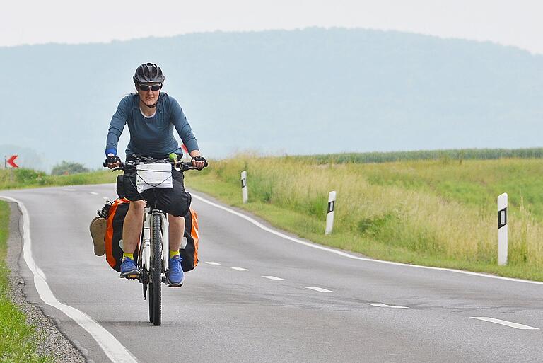 Julia Möller nach einem ungewollten, aber für sie interessanten Zwischenstopp in Bad Königshofen auf dem Weg nach Irmelshausen mit dem Tagesziel Fladungen.