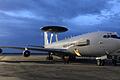 Der Aufklärungsflieger AWACS E-3A ist der (diskrete) Arbeitsplatz eines Luftwaffenoffiziers aus Dittelbrunn.