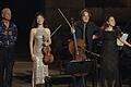 Bill Murray, Violinistin Mira Wang, Cellist Jan Vogler  und die Pianistin Vanessa Perez rocken zusammen die Akropolis.