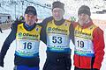 Thomas (von links), Christian und Marcus Enders belegten in der Mannschaftswertung den zweiten Platz. Marcus Enders dominierte im Einzelrennen das Geschehen über die Fünf-Kilometer-Distanz deutlich und gewann überlegen.