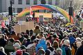 Mehrere tausend Bürgerinnen und Bürger beteiligten sich an einem Protestmarsch gegen&nbsp;Rechtsextremismus und die Politik der AfD in Schweinfurt. Aufgerufen hatte&nbsp;dazu das Bündnis 'Schweinfurt ist bunt'.