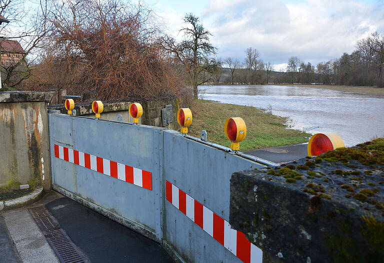 Das Fluttor in Unsleben wurde geschlossen.