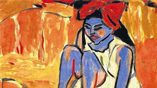 Das blaue Mädchen in der Sonne: Öl auf Leinwand, Ernst-Ludwig Kirchner, 1910