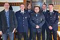 Auf dem Foto der neue Vorstand der Feuerwehr Unterebersbach (von links): Bürgermeister Holger Schmitt, Vorsitzender Heiko Dünisch, Schriftführer Tim Hildenbrand, 1. Kommandant Bastian Wehner, Kassier Michael Hahn, 2. Kommandant Markus Dünisch.