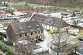Das Hegewaldgelände mit dem Buntsandsteingebäude und dem langgestreckten Haus sowie dem Dauercamperplatz (rechts). Das Foto stammt von 2009.&nbsp; &nbsp;&nbsp;