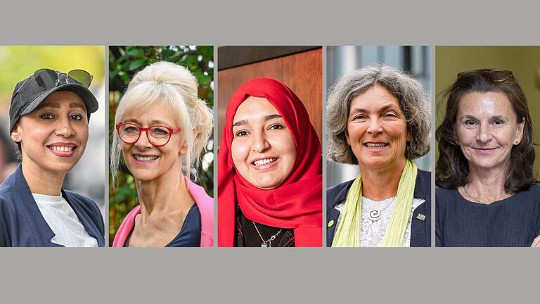 Sie berichten von ihrem Leben zwischen Erwartungen und Selbstbestimmung: Miram Ahmed, Pia Beckmann, Amani Al-Baadani, Kerstin Celina, Silia Rüttiger (von links).