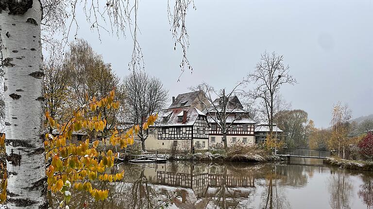 Der erste Schnee im Landkreis Haßberge in diesem Winter