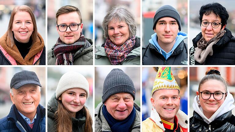 Zehn Menschen in Würzburg sagen ihre Meinung zu den Bauernprotesten: Oben v.l. Alexandra Ehrlich, David Aug, Amelie Bauch, Felix Wunn, Carina Bader. Unten v.l. Manfred Müller, Johanna Hankl, Paul Schwanhäuser, Prinz Phil der I., Tamira Egert. Zehn Menschen in Würzburg sagen ihre Meinung zu den Bauernprotesten: Oben v.l. Alexandra Ehrlich, David Aug, Amelie Bauch, Felix Wunn, Carina Bader. Unten v.l. Manfred Müller, Johanna Hankl, Paul Schwanhäuser, Prinz Phil der I., Tamira Egert.