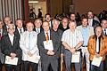 Ortsverbands-Vorsitzender Karl-Heinz Rügamer (links) und Bundesverbands-Vorsitzender Peter Schütz (zweiter von links) ehrten zahlreiche Mitglieder des Feldjäger-Ortsverbands Veitshöchheim für Verbandstreue zwischen 20 und 35 Jahren.