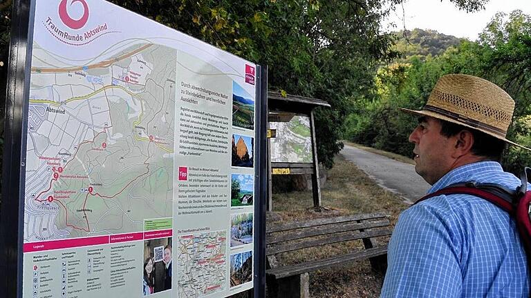 TraumRunde Abtswind: Stets gut ausgeschildert und mit vielen Infos für die Wanderer.