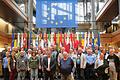 Auf ihrer Studienfahrt besuchte die Gruppe auch das EU-Parlament.