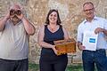 Sammeln in den kommenden Jahren wundersame Gegenstände aus ganz Franken: Der Berliner Künstler Marc Haselbach (links), Projektkoordinatorin Veronika Genslein und Jörg Meißner, Direktor des Museums für Franken in Würzburg.