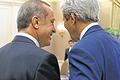 Nicht ganz so enge Verbündete: US-Außenminister John Kerry (rechts) traf sich in Ankara mit dem türkischen Präsidenten Recep Tayyip Erdogan. Thema war der Kampf gegen den IS-Terror.