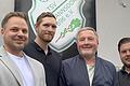 Führen auch weiterhin den TSV Goßmannsdorf: Mark Seyrich (Vorsitzender/von links), Kevin Kraft (Stellvertreter), Michael Elsner (Finanzen) und Michael Schott (Schriftführer).
