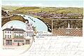 Grüße aus Marktheidenfeld aus dem Jahr 1908       -  (deu)   Liebe zum Detail und Detailtreue zeichnen die Ansichtskarte aus, die jüngst ihren Weg zurück nach Marktheidenfeld fand. Die Postkarte mit der Lithografie darauf wurde im November 1908 von Marktheidenfeld nach Trennfurt bei Klingenberg am Main geschickt und tauchte kürzlich in einer Internet-Auktion auf. Sie zeigt eine Gesamtaufnahme von Marktheidenfeld, dessen Bebauung Richtung Zimmern mit der Martinsbräu endete und Richtung Würzburg mit der 1896 fertiggestellten evangelischen Kirche. Besonders sehenswert schien dem Verleger Wilhelm Koch das Denkmal für König Ludwig I. als Erbauer der Mainbrücke zu sein. Was die Karte heute so interessant macht, ist allerdings die Abbildung des &bdquo;Kgl. Bayr. Bezirksamts&ldquo; im linken unteren Viertel. Dieses Königlich Bayerische Bezirksamt stand in der Mitteltorstraße, ortauswärts gleich, angrenzend an das Bräustüble. Kurz nach Beginn des Ersten Weltkriegs 1914 verließ das Bezirksamt, wie früher das Landratsamt hieß, den Standort in der Mitteltorstraße und bezog den Neubau an der Straße nach Karbach. In diesem Gebäude hat heute die Verwaltungsgemeinschaft ihren Sitz. Die Abbildung zeigt das Gebäude in der Mitteltorstraße vor einem Umbau, der das zweite Stockwerk über dem Haupteingang betroffen hatte. Das stattliche Gebäude wurde Anfang der 1970er Jahre abgerissen. Die Detailtreue der Darstellung auf der Postkarte geht so weit, dass man sogar den Blitzableiter auf dem Dach nicht vergessen hat. Die Karte wird nun rund 110 Jahre nach ihrem Gebrauch als &bdquo;Gruß aus Marktheidenfeld&ldquo; den Ansichtskartenbestand des Stadtarchivs vergrößern.