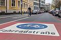 In Würzburg gab es in den vergangenen Jahren einige Verbesserungen für den Radverkehr: Blick in die Münzstraße, die als Fahrradstraße gekennzeichnet ist.&nbsp;