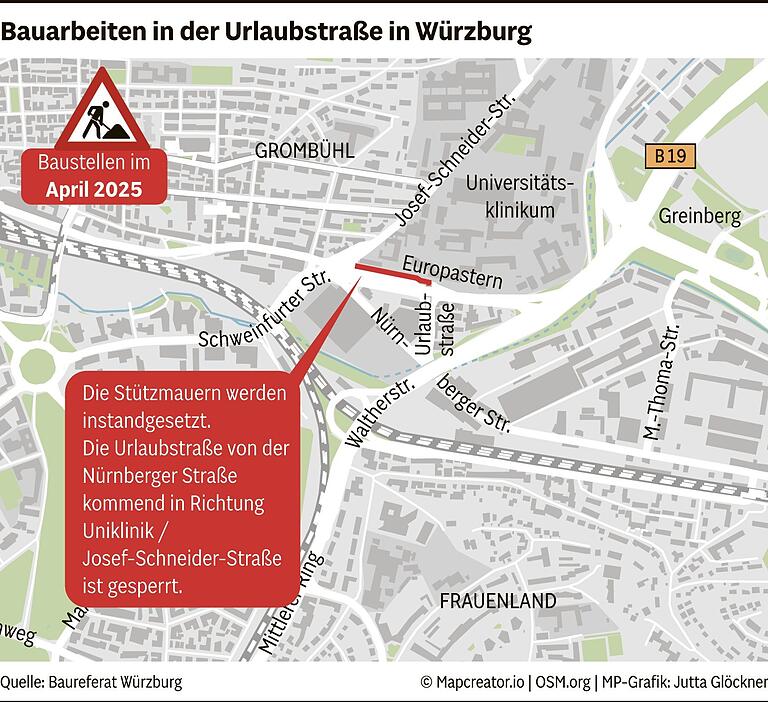Baustellen in Würzburg im April 2025: Hier müssen Autofahrer in diesem Monat mit Stau und Einschränkungen rechnen