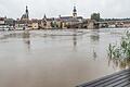 Hochwasser im Juli 2021 am Main in Kitzingen: Für ihr Pilotprojekt Weinbergsbewässerung will die Stadt Iphofen 200.000 Kubikmeter Wasser im Jahr aus dem Fluss pumpen.