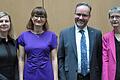 Die Protagonisten des Festakts am Haßfurter Amtsgericht (von links): Oberlandesgerichtspräsidentin Karin Angerer, Amtsgerichtsdirektorin Ursula Redler, Oberstaatsanwalt Christoph Gillot und Landgerichtspräsidentin Ursula Haderlein.