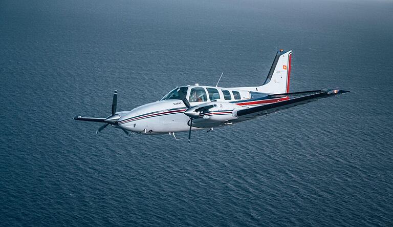 Das Aufklärungsflugzeug von Sea Watch sucht im Mittelmeer nach Booten in Seenot. Das Aufklärungsflugzeug von Sea Watch sucht im Mittelmeer nach Booten in Seenot.