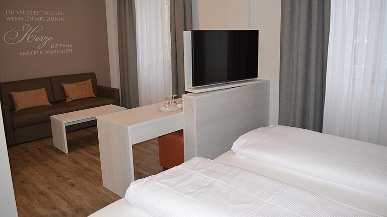 Blick in eines der modernisierten Gästezimmer im Wilhelmine-Lübke-Haus.