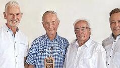 Sie feierten ihre 50-jährige Kooperation (von links): Daniel Rensch, Martin Rensch, Helmut Rensch, Otmar Bauer, Klaus Bauer und Felix Bauer.       -  Sie feierten ihre 50-jährige Kooperation (von links): Daniel Rensch, Martin Rensch, Helmut Rensch, Otmar Bauer, Klaus Bauer und Felix Bauer.