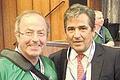 Klaus Popp traf beim Trainerkongress Jorge Luis Pinto, den Nationaltrainer von Costa Rica.