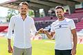 Sie planen den sportlichwen Neubeginn bei Zweitliga-Absteiger Würzburger Kickers: Sportvorstand Sebastian Schuppan (links) und Neu-Trainer Torsten Ziegner.