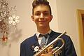 Oberleichtersbachs Daniel Schaub kann strahlen - er hat das Musikerleistungsabzeichen in Gold erhalten. Foto: Stephanie Elm       -  Oberleichtersbachs Daniel Schaub kann strahlen - er hat das Musikerleistungsabzeichen in Gold erhalten. Foto: Stephanie Elm