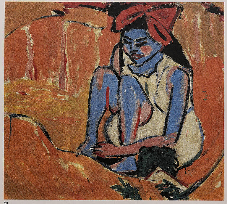 Ein Glanzstück der Sammlung Gerlinger ist 'Das blaue Mädchen in der Sonne' von Ernst Ludwig Kirchner (1910).&nbsp;