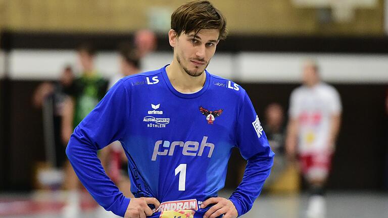 Ivica Simic (im Bild) stand dem HSC Bad Neustadt im Auswärtsspiel beim TV Erlangen-Bruck als einziger Torwart zur Verfügung und am Spielende auf verlorenem Posten.