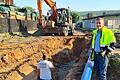 Im Zuge des Baus der Ortsumgehung wird eine&nbsp;neue Wasserleitung in der Marktheidenfelder Straße durch die Gemeinde verlegt.