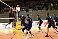Volleyball aus Hammelburg       -  In gut einer Stunde hatten Hammelburgs Volleyballer den Gegner aus Friedberg (schwarze Trikots) mit 3:0 abgefertigt.