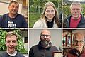 Winzer und Weinprinzessin ziehen eine gemischte Bilanz der diesjährigen Lese (v.l.n.r.): Andreas Hetzel, Johanna Barthel, Martin Barthel, Levin Rothmund, Max Martin und Nico Scholtens.