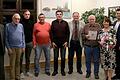 Ehrungen beim TV Jahn Schweinfurt (von links): Vorsitzender Rainer Zink, Karlheinz Niebel, Patrick Lutsch, Gerald Griebsch, Rudolf Spallek, Schatzmeister Dirk Jauchstetter, Rainer Rummert, Annerose Meyer und Zweiter Vorsitzender Alexander Woslomitel.