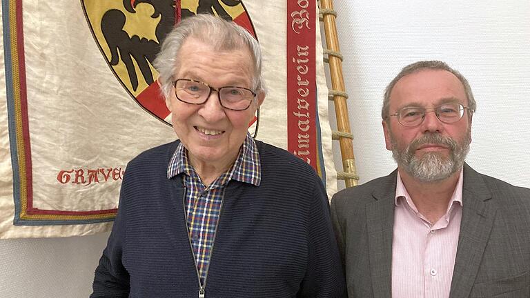 Arnold Greubel (links) war 1984 der erste Vorsitzende nach der Gründung des Heimatvereins – hier mit dem aktuellen Vorsitzenden Ludwig Metz. - Arnold Greubel (links) war 1984 der erste Vorsitzende nach der Gründung des Heimatvereins – hier mit dem aktuellen Vorsitzenden Ludwig Metz. Arnold Greubel (links) war 1984 der erste Vorsitzende nach der Gründung des Heimatvereins – hier mit dem aktuellen Vorsitzenden Ludwig Metz. - Arnold Greubel (links) war 1984 der erste Vorsitzende nach der Gründung des Heimatvereins – hier mit dem aktuellen Vorsitzenden Ludwig Metz.