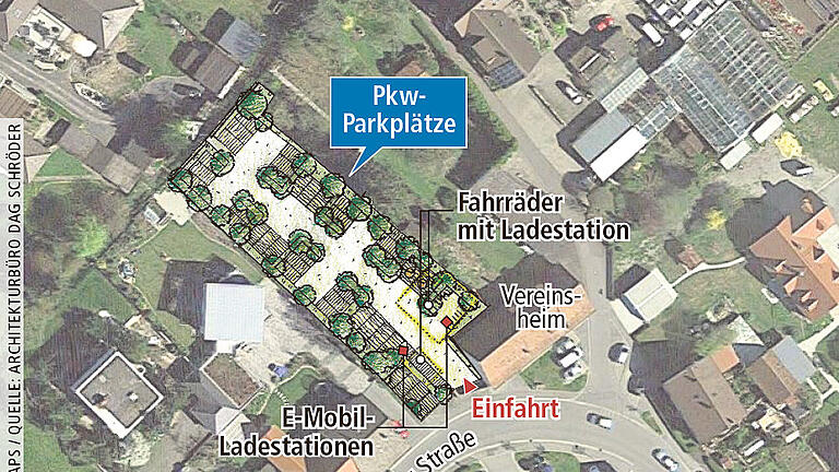 Entwurf geplantes Parkgelände Lendershäuser Straße in Hofheim. Foto Google Maps Entwurf geplantes Parkgelände Lendershäuser Straße in Hofheim. Foto Google Maps
