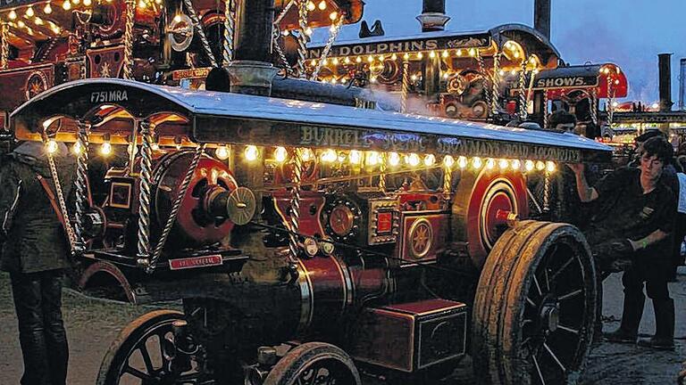 Besonderes Flair: Abendstimmung beim Great Dorset Steam Fair.