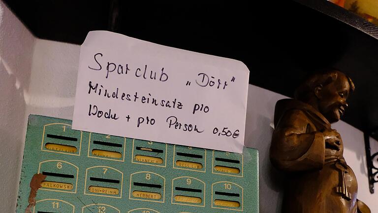 Das Wirtshaus als Geldanlage: Beim 'Sparclub Dörr' wird wöchentlich gesammelt, einmal im Jahr gibt es dafür einen Ausflug oder ähnliches. Das Wirtshaus als Geldanlage: Beim 'Sparclub Dörr' wird wöchentlich gesammelt, einmal im Jahr gibt es dafür einen Ausflug oder ähnliches.