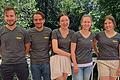 Das Team von Regiolux: Als bayerische Landessieger erzielten die Regiolux-Azubis, von links Luca Herbst, Markus Pickel, Antonia Krämer (Vertretung für Rebekka Kelle), Celine Attrot, Projektbetreuerin Rahel Diem) jetzt den vierten Platz im Bundesfinale.