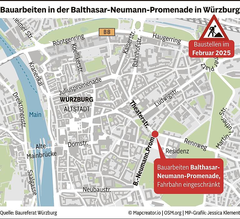 Baustellen in Würzburg: Achtung, hier müssen Autofahrer im Februar 2025 mit Stau rechnen Baustellen in Würzburg: Achtung, hier müssen Autofahrer im Februar 2025 mit Stau rechnen