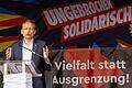 Leidenschaftlicher Kämpfer für die Rechte von Arbeitnehmerinnen und Arbeitnehmer: Der bayerische DGB-Bezirkschef Bernhard Stiedl (im Bild bei der Rede am 1. Mai 2023 in Schweinfurt).