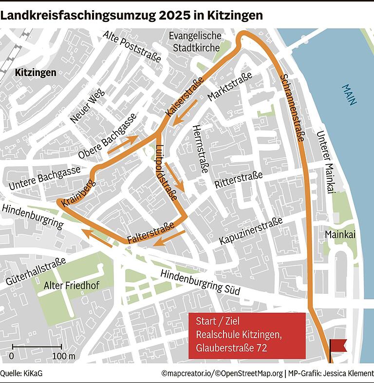 Kitzinger Landkreisfaschingsumzug 2025: geänderte Route und weniger Parkplätze Kitzinger Landkreisfaschingsumzug 2025: geänderte Route und weniger Parkplätze