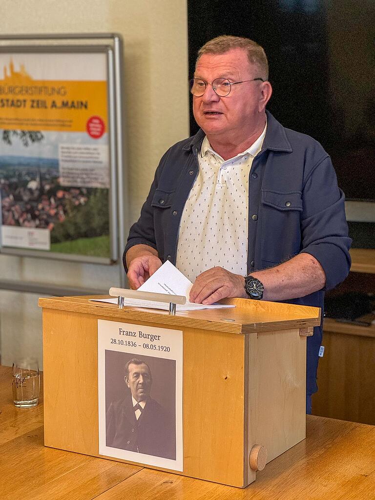 Peter Pfaff referierte über Franz Burgers Leben.