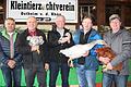 Freuten sich über die gelungene Gemeinschaftsschau in Ostheim: Eberhard Schorr (Kreisvorstand Rassegeflügelzüchter), Ostheims Stadtoberhaupt Ulrich Waldsachs, Detlev Berkes (KTZV Ostheim), Bernhard Then (KTZV Oberelsbach) und Albert Scheuplein (KTZV Brendlorenzen).