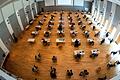 Die neue Geschäftsordnung des Stadtrates ist verabschiedet, allerdings gab es dazu eine mehrstündige Diskussion aufgrund von zahlreichen Änderungsanträgen und Kritik der Opposition. Das Bild zeigt das Konferenzzentrum auf der Maininsel, wo der Stadtrat im Moment pandemiebedingt tagt.