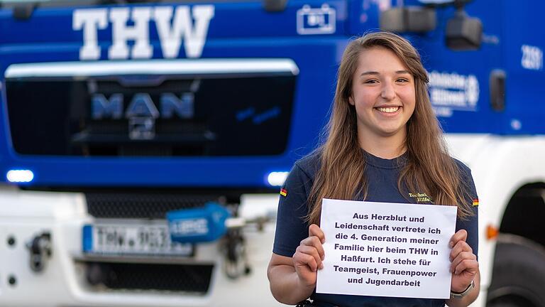Mit diesem Foto fungiert Patricia Will derzeit auf Facebook als Gesicht des THW Haßfurt-Haßberge. Mit diesem Foto fungiert Patricia Will derzeit auf Facebook als Gesicht des THW Haßfurt-Haßberge. 