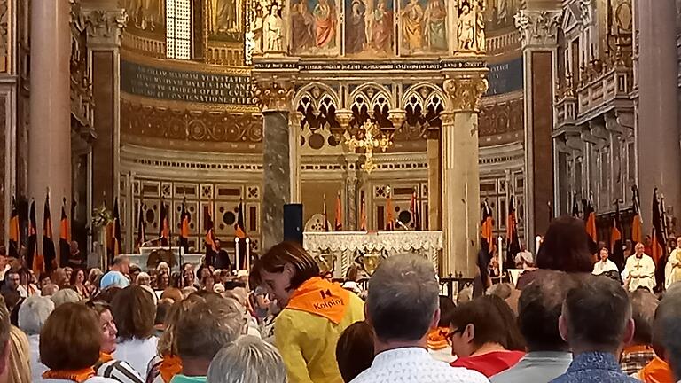 Im Bild der Kolpinggottesdienst in der Laterankirche, dem Dom von Rom.